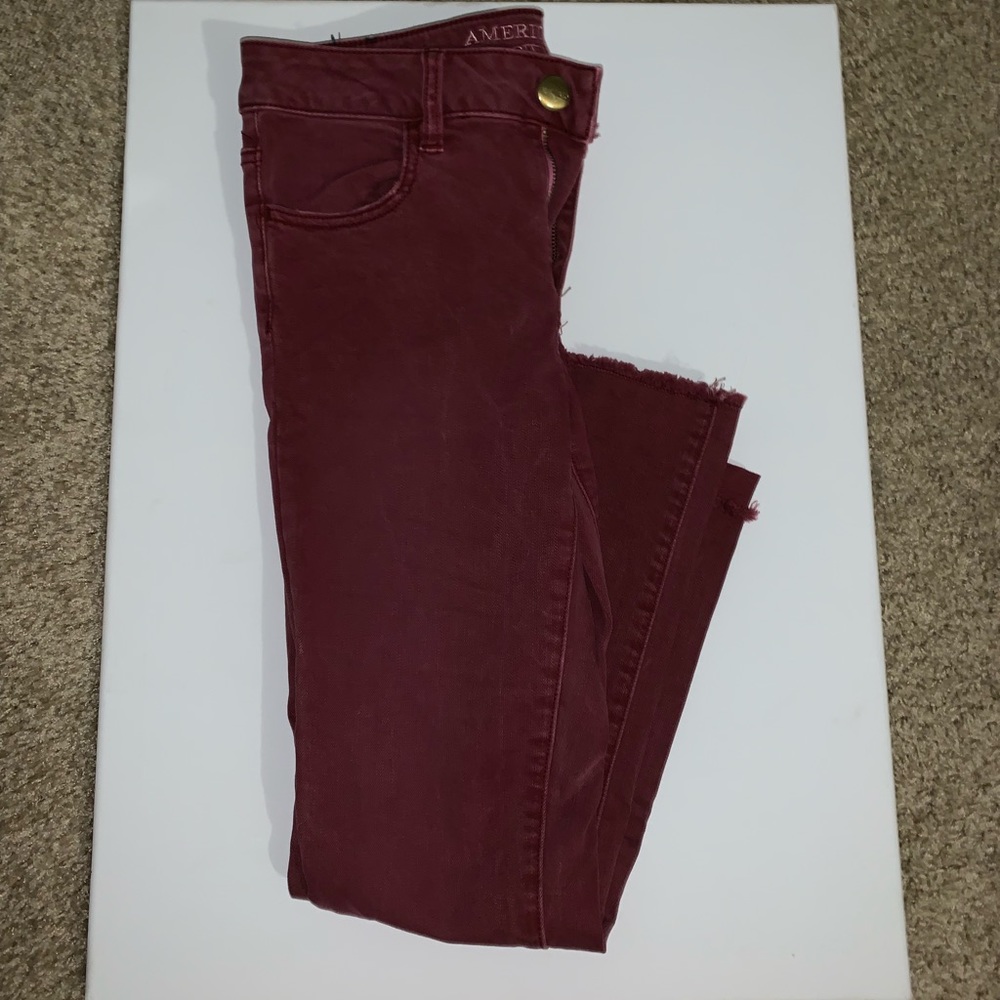 Maroon Skinny Jeans